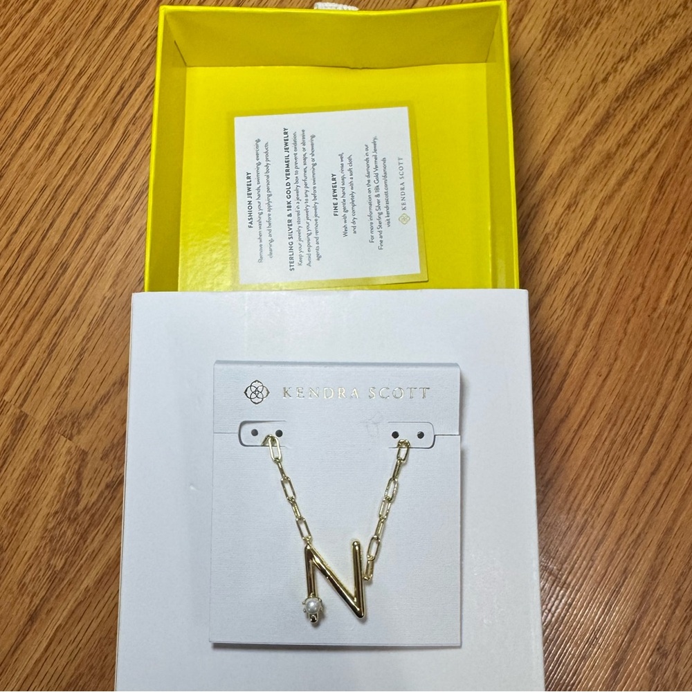 Kate Spade Pearl Gold Letter N Necklace